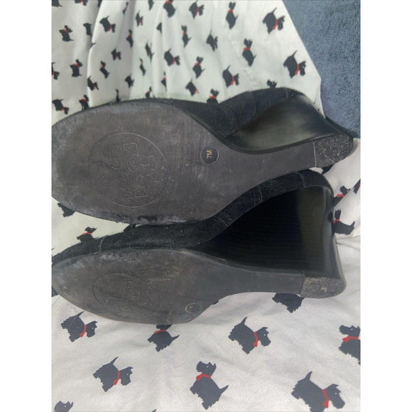 TORY BURCH "ADRIENNE" WOMEN'S BROWN SUEDE WEDGE ANKLE BOOTS SIZE 7MEDIUM - Picture 2 of 6